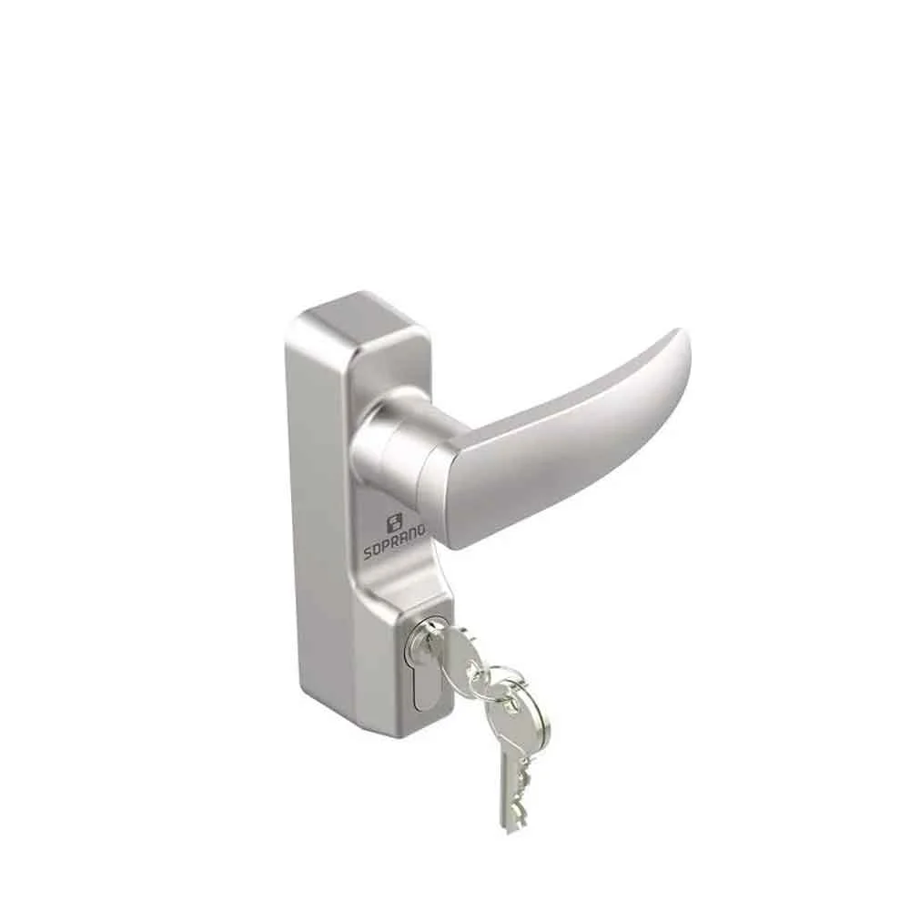 Fechadura Para Barra Anti Pânico Soprano Prata